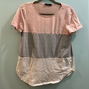 Casual but fun tshirt with mixed colors and patterns